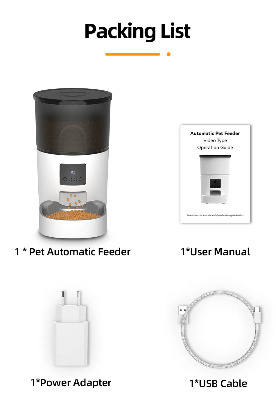 ROJECO Automatic Cat Feeder With Camera Video Cat Food Dispenser Pet Smart Voice Recorder Remote Control Auto Feeder For Cat Dog