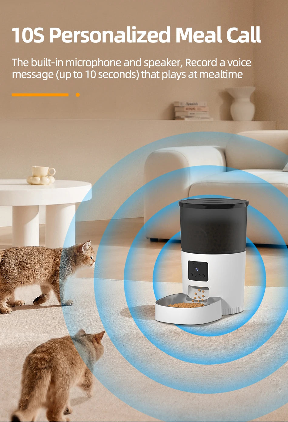 ROJECO Automatic Cat Feeder With Camera Video Cat Food Dispenser Pet Smart Voice Recorder Remote Control Auto Feeder For Cat Dog